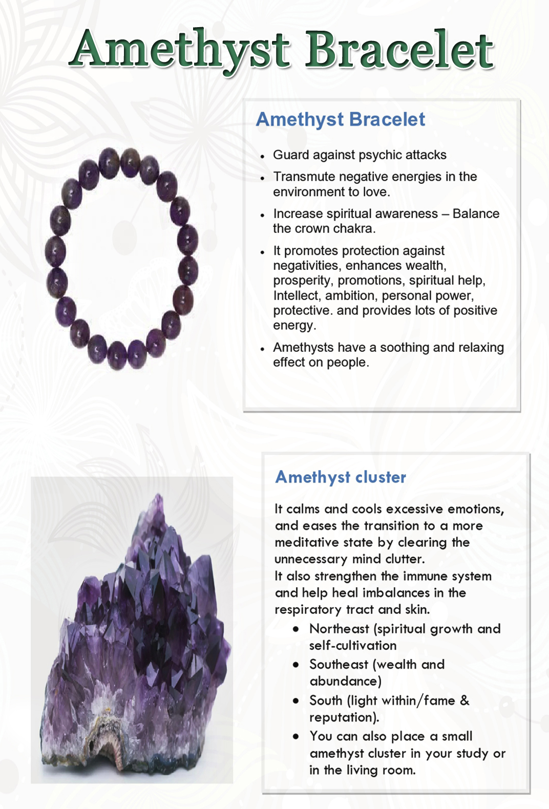 Amethyst Bracelet and Green Aventurine – Vastu-Samadhan